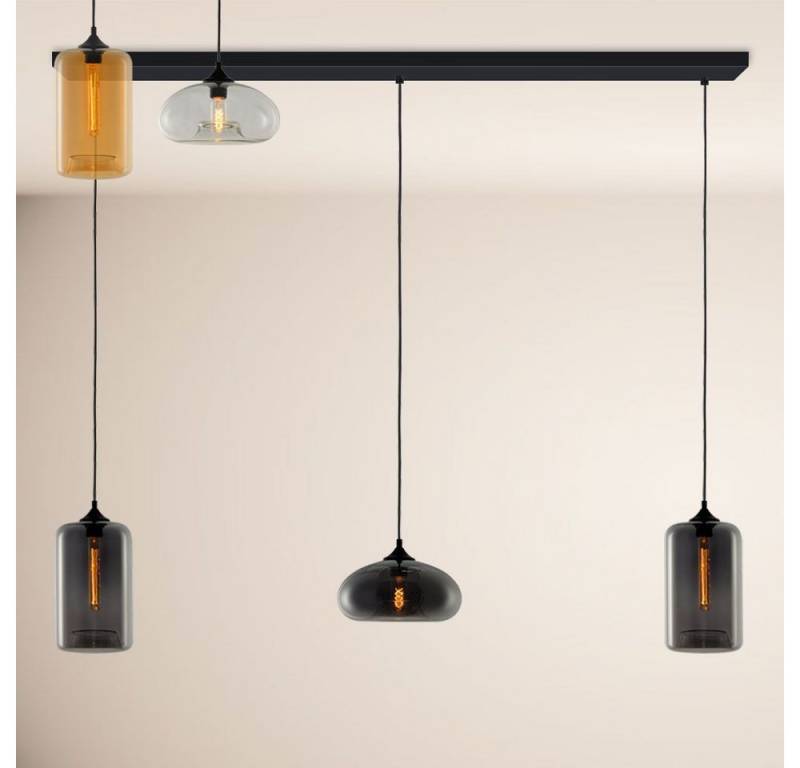 s.luce Pendelleuchte Cruet Esstisch-Pendelleuchte 2-5 flammig Balken 160cm Up&Low Amber von s.luce