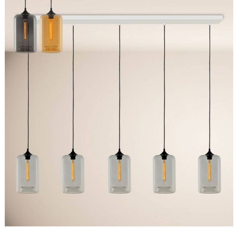 s.luce Pendelleuchte Cruet Esstisch-Pendelleuchte 2 bis 5-flammig Balken 160cm Up Amber von s.luce
