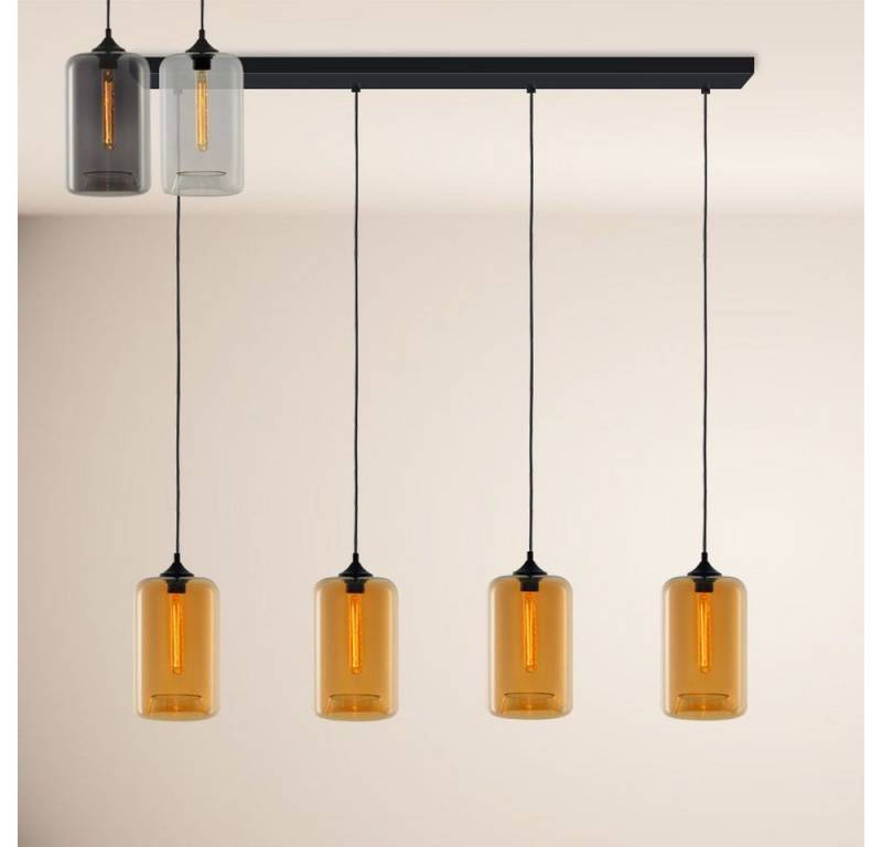 s.luce Pendelleuchte Cruet Esstisch-Pendelleuchte 2 bis 5-flammig Balken 160cm Up Amber von s.luce