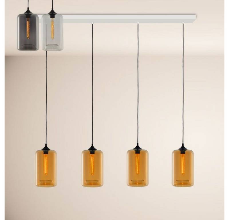 s.luce Pendelleuchte Cruet Esstisch-Pendelleuchte 2 bis 5-flammig Balken 160cm Up Amber von s.luce
