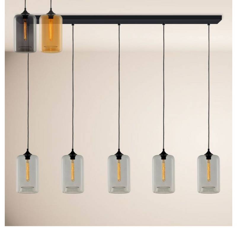 s.luce Pendelleuchte Cruet Esstisch-Pendelleuchte 2 bis 5-flammig Balken 160cm Up Amber von s.luce