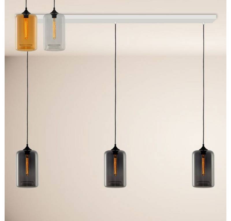 s.luce Pendelleuchte Cruet Esstisch-Pendelleuchte 2 bis 5-flammig Balken 160cm Up Klar von s.luce