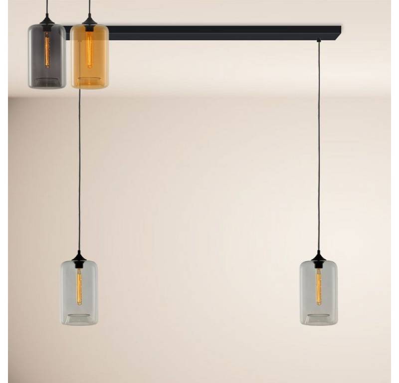 s.luce Pendelleuchte Cruet Esstisch-Pendelleuchte 2 bis 5-flammig Balken 160cm Up Klar von s.luce