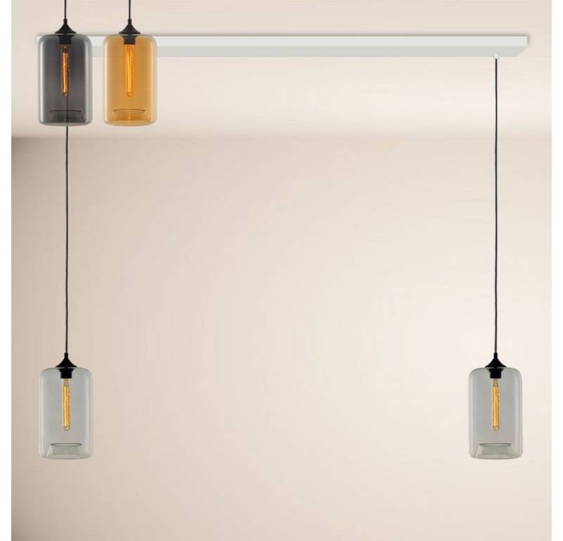 s.luce Pendelleuchte Cruet Esstisch-Pendelleuchte 2 bis 5-flammig Balken 160cm Up Klar von s.luce