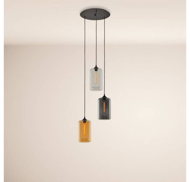 s.luce Pendelleuchte Cruet Mehrfach-Pendelleuchte Glas 3 oder 5-flammig Mehrfarbig von s.luce