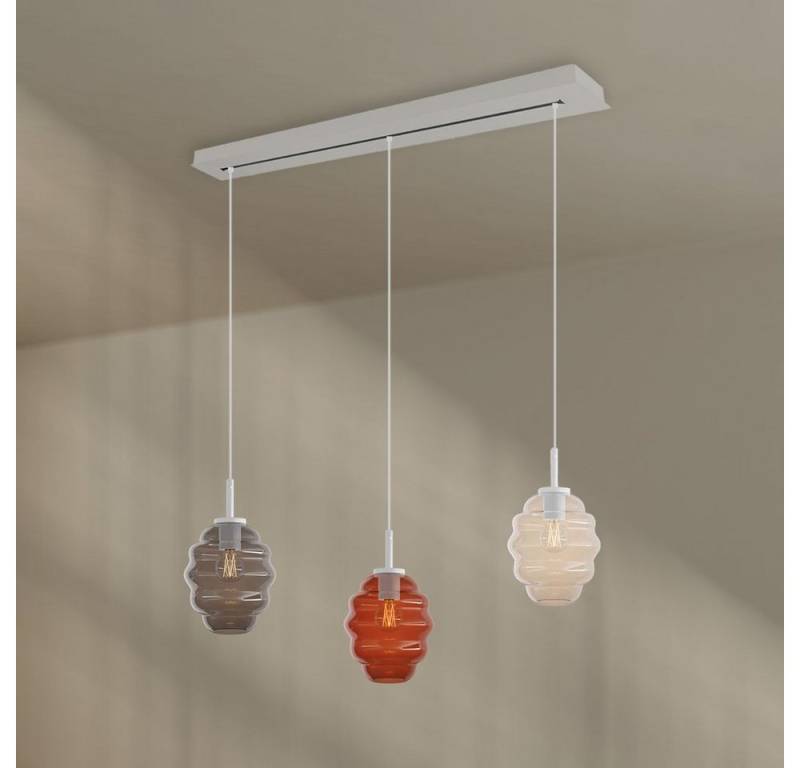 s.luce Pendelleuchte Echos Esstisch-Hängelampe 3-flg Ø 18cm Mehrfarbig s.luce Pendelleuchte Echos Esstisch-Hängelampe 3-flg Ø 18cm Mehrfarbig von s.luce