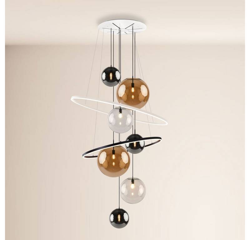 s.luce Pendelleuchte Galaxy LED Galerieleuchte XXL Mehrfarbig, Warmweiß von s.luce