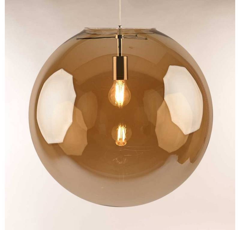 s.luce Pendelleuchte Galerieleuchte Orb Glaskugel 5m Abhängung Chrom, Amber von s.luce