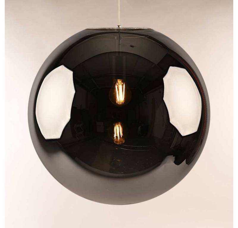 s.luce Pendelleuchte Galerieleuchte Orb Glaskugel 5m Abhängung Chrom, Rauch von s.luce
