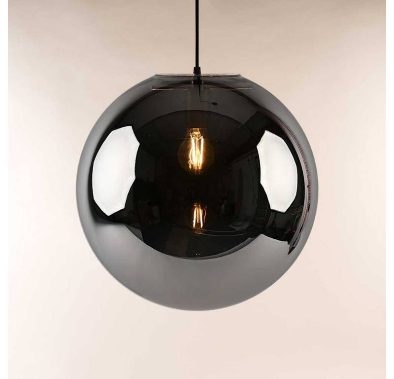 s.luce Pendelleuchte Galerieleuchte Orb Glaskugel 5m Abhängung Gold, Rauch von s.luce