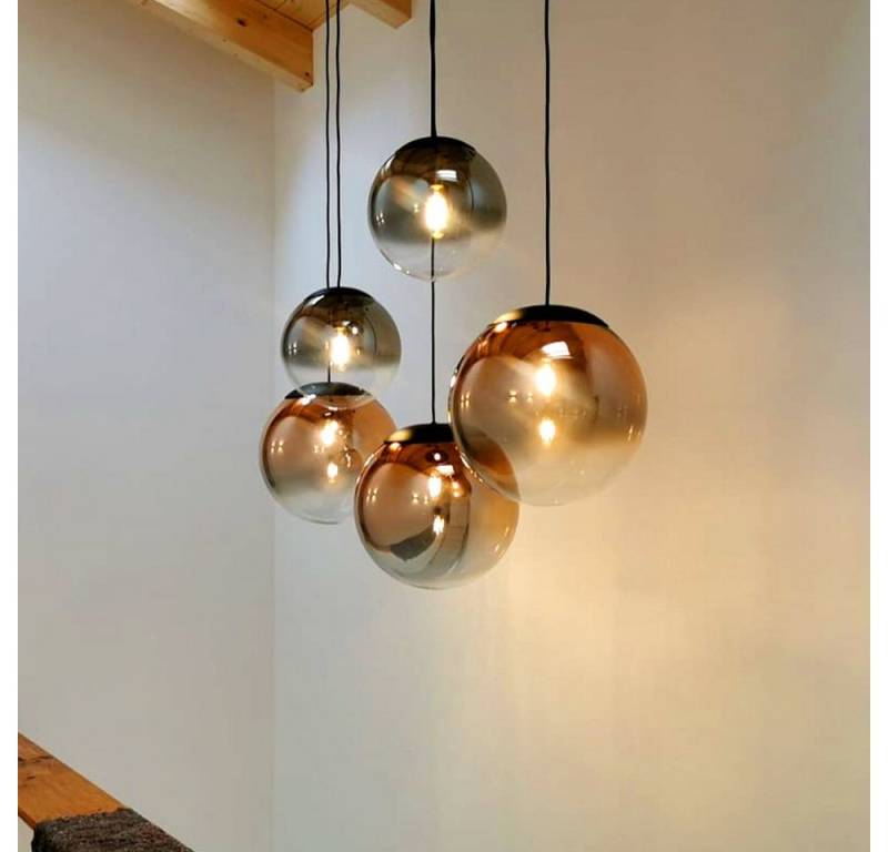 s.luce Pendelleuchte Galerieleuchte Progress 3-flammig oder 5-flammig Kupfer von s.luce
