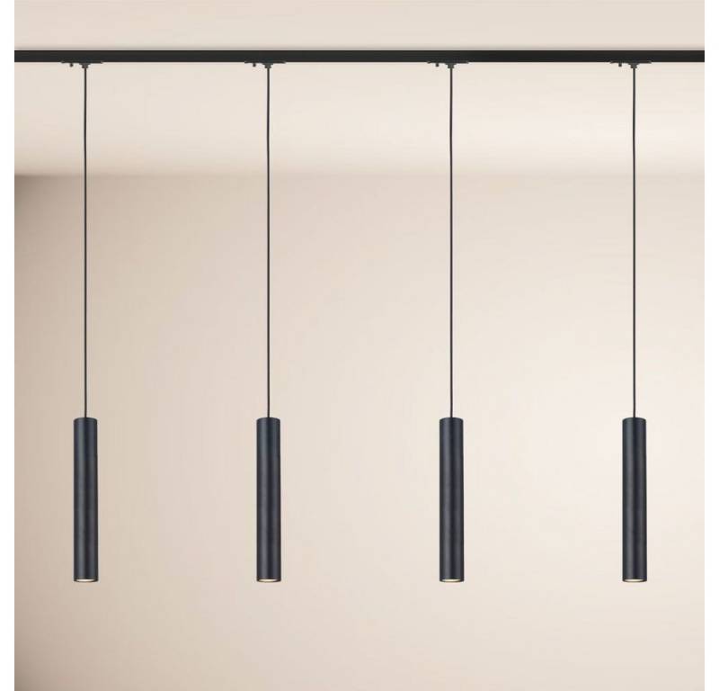 s.luce Pendelleuchte Hängelampe Crutch inkl. 1-Phasen-Schienensystem Endeinspeiser Schwarz von s.luce