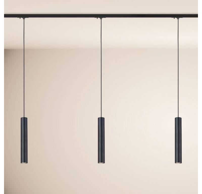s.luce Pendelleuchte Hängelampe Crutch inkl. 1-Phasen-Schienensystem Endeinspeiser Schwarz von s.luce