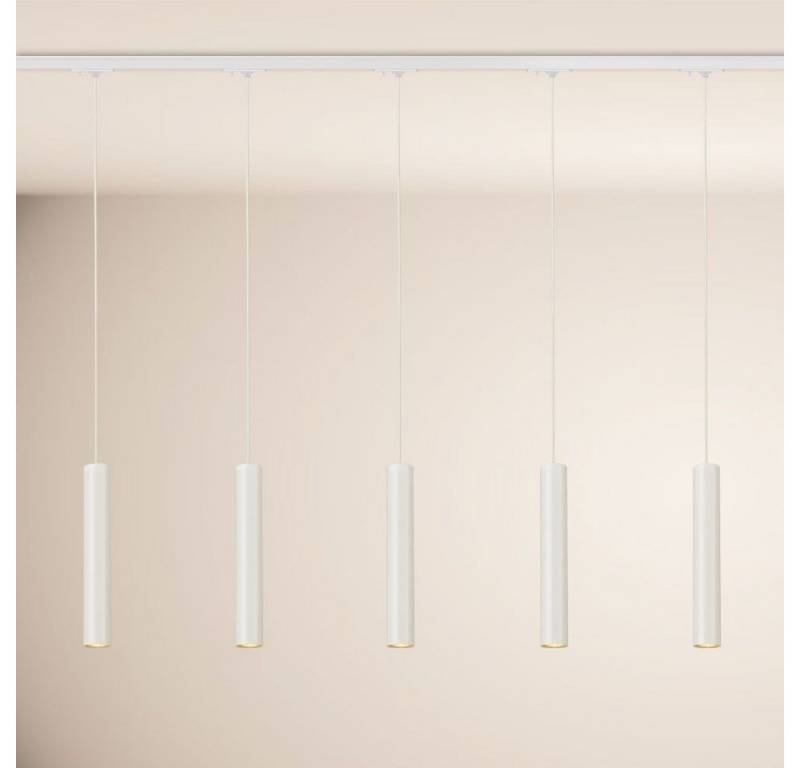 s.luce Pendelleuchte Hängelampe Crutch inkl. 1-Phasen-Schienensystem Endeinspeiser Weiß von s.luce