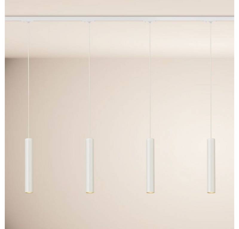 s.luce Pendelleuchte Hängelampe Crutch inkl. 1-Phasen-Schienensystem Mitteleinspeiser Weiß von s.luce