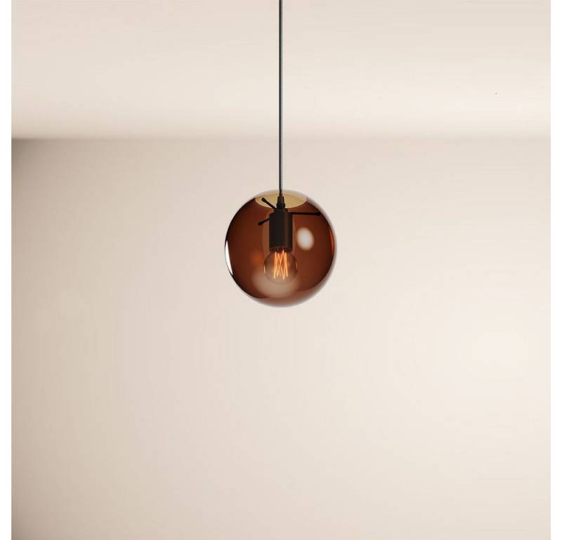 s.luce Pendelleuchte Hängeleuchte Orb Glaskugel Abhängung Schwarz Sphere/Farbverlauf Braun von s.luce