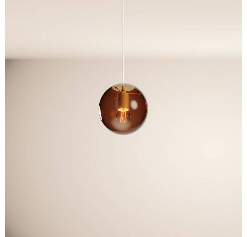 s.luce Pendelleuchte Orb Hängeleuchte Abhängung Weiß Orb/Farbverlauf Braun von s.luce