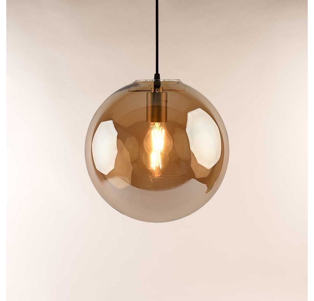 s.luce Pendelleuchte Hängeleuchte Orb Glaskugel Gold/Amber von s.luce