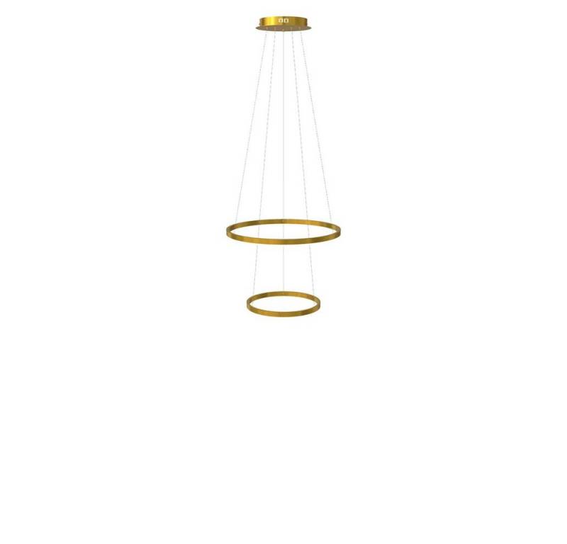 s.luce Pendelleuchte LED 2er-Ring Hängeleuchten Kombination Zentrisch Gold, Warmweiß von s.luce