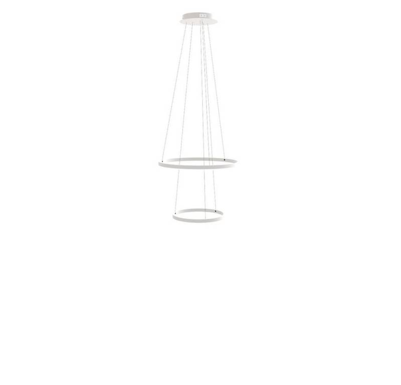 s.luce Pendelleuchte LED 2er-Ring Hängeleuchten Kombination Zentrisch Weiß, Warmweiß von s.luce