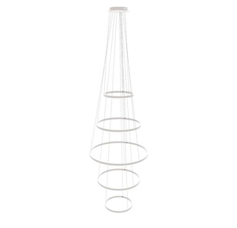s.luce Pendelleuchte LED 5er-Ring Pendelleuchten Kombination Zentrisch Weiß, Warmweiß von s.luce