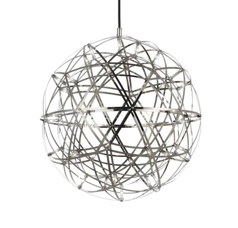 s.luce Pendelleuchte LED Hängelampe Dimmbar Atom 50 Chrom, Warmweiß von s.luce