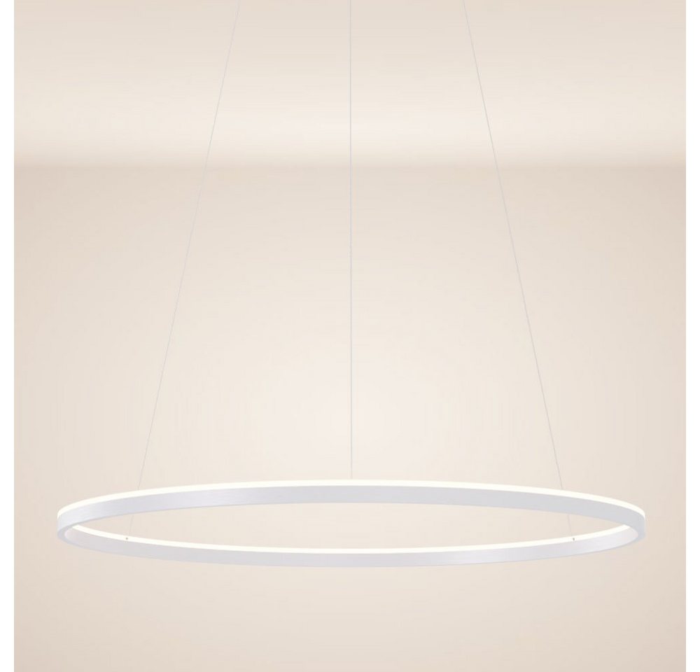 s.luce Pendelleuchte LED Hängelampe Ring 100 direkt oder indirekt Weiß, Warmweiß von s.luce
