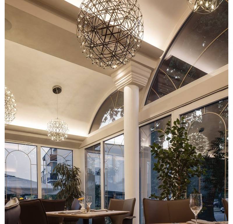 s.luce Pendelleuchte LED Hängeleuchte Atom Dimmbar Gold, Warmweiß von s.luce