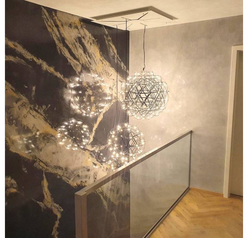 s.luce Pendelleuchte LED Hängeleuchte Atom Dimmbar Gold, Warmweiß von s.luce