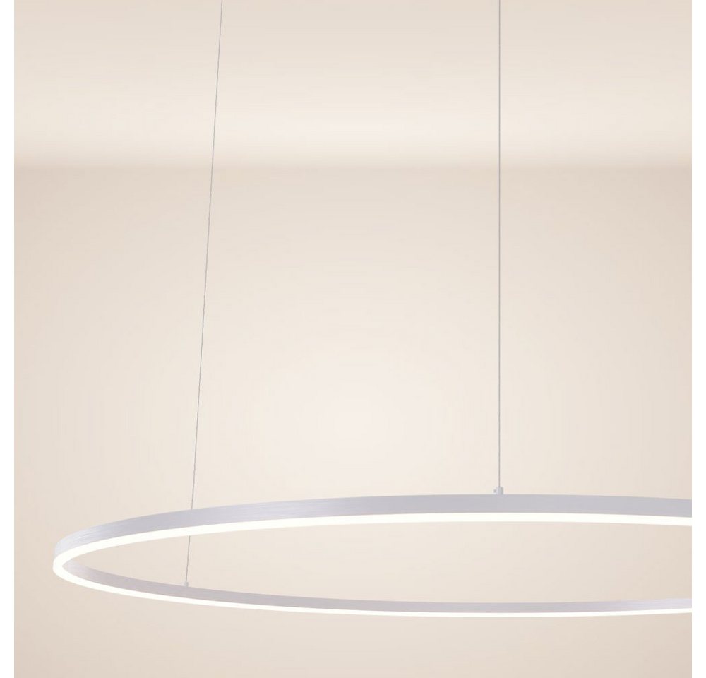 s.luce Pendelleuchte LED Hängeleuchte Ring 150 5m Aufhängung Weiß, Warmweiß von s.luce