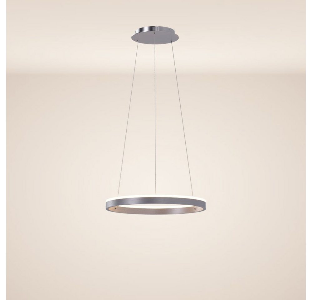 s.luce Pendelleuchte LED Hängeleuchte Ring 40 direkt oder indirekt Aluminium, Warmweiß von s.luce