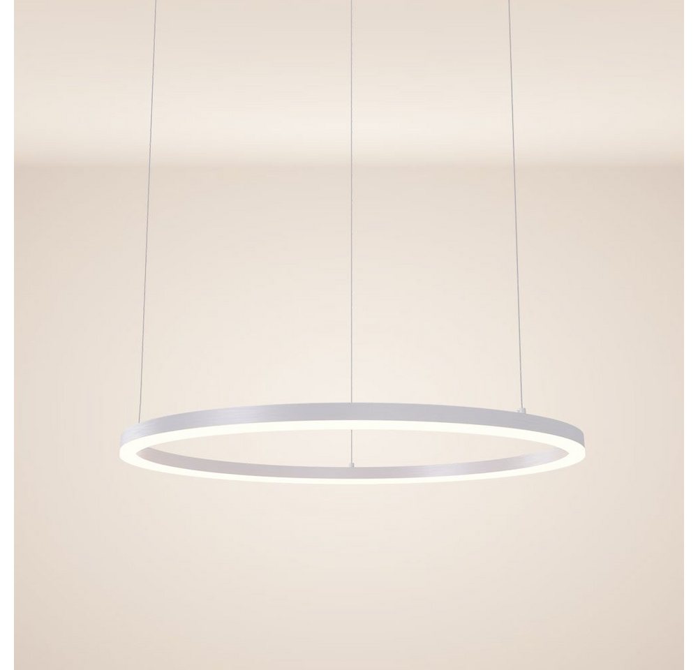 s.luce Pendelleuchte LED Pendellampe Ring 80 5m Aufhängung Weiß, Warmweiß von s.luce