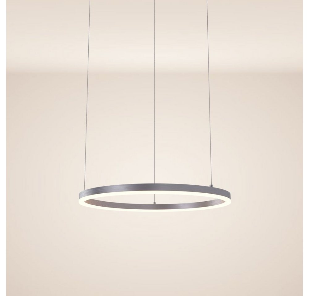 s.luce Pendelleuchte LED Pendelleuchte Ring 60 direkt oder indirekt 5m Abhängung Aluminium, Warmweiß s.luce Pendelleuchte LED Pendelleuchte Ring 60 direkt oder indirekt 5m Abhängung Aluminium, Warmweiß von s.luce
