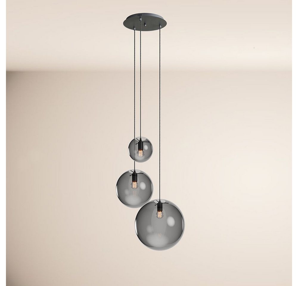 s.luce Pendelleuchte Orb 3-flammige Galerieleuchte Modular Rauch, Schwarz s.luce Pendelleuchte Orb 3-flammige Galerieleuchte Modular Rauch, Schwarz von s.luce