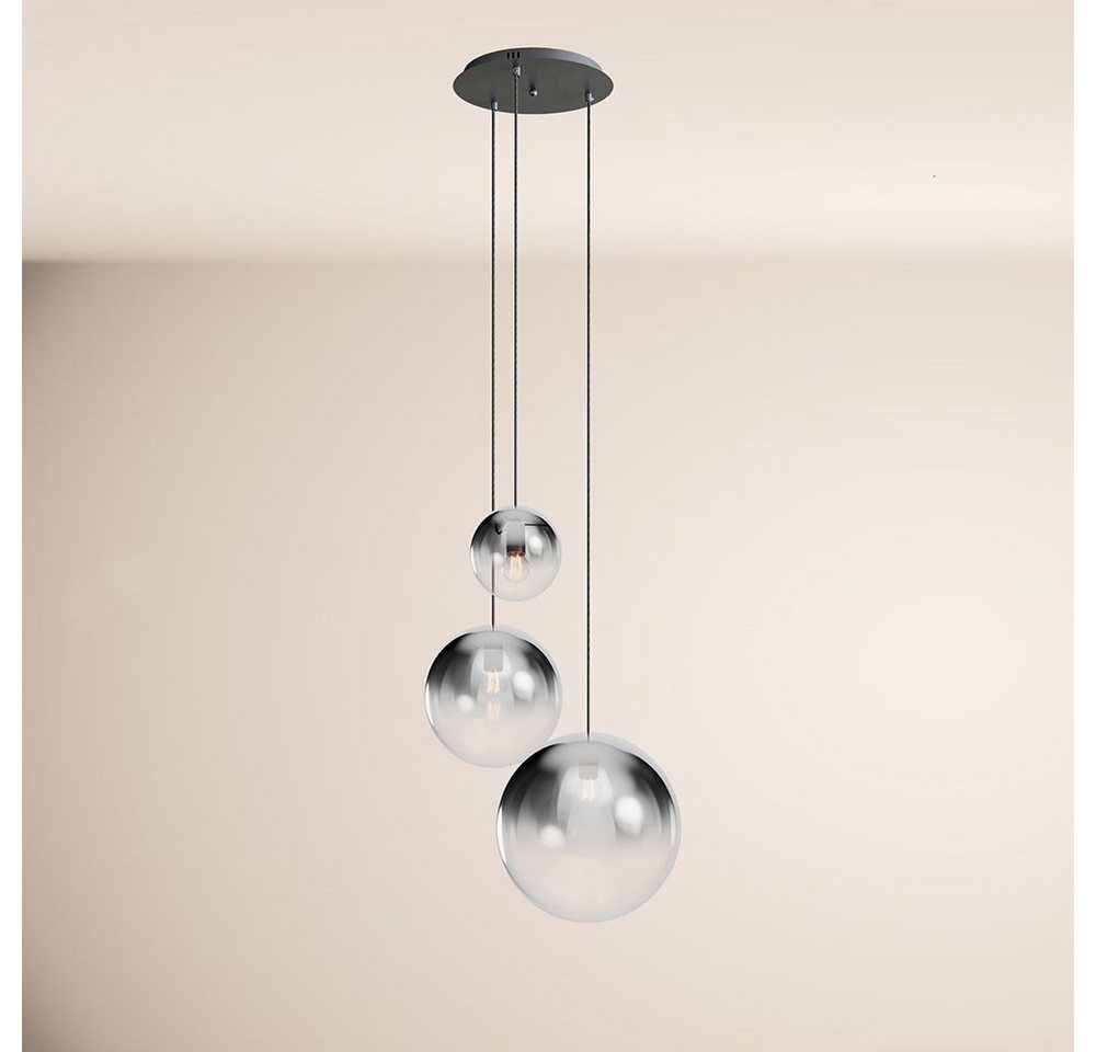 s.luce Pendelleuchte Orb 3-flammige Galerieleuchte Modular Rauch Verlauf, Schwarz s.luce Pendelleuchte Orb 3-flammige Galerieleuchte Modular Rauch Verlauf, Schwarz von s.luce