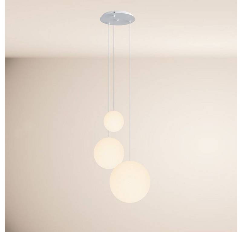 s.luce Pendelleuchte Orb 3-flammige Galerieleuchte Modular Weiß von s.luce