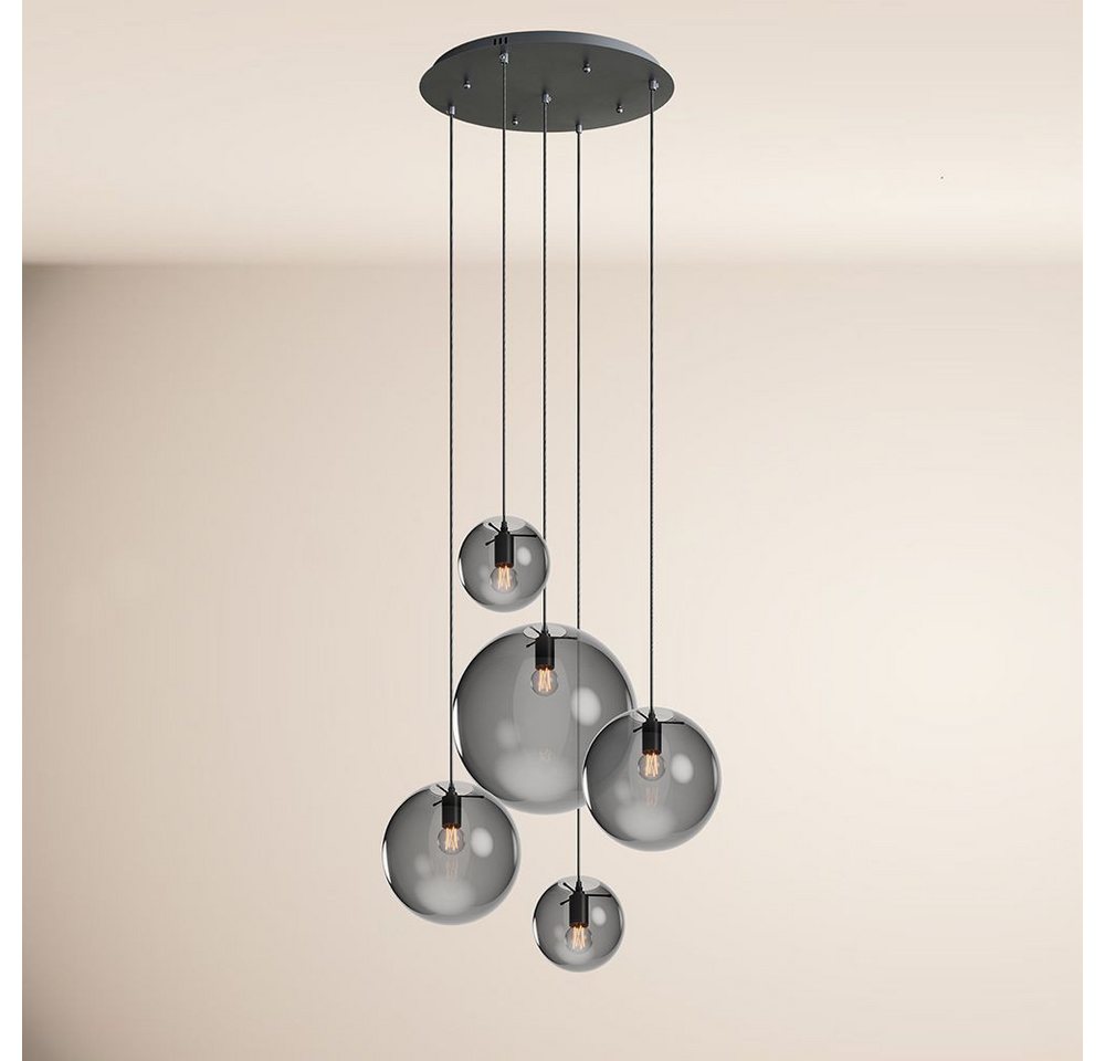 s.luce Pendelleuchte Orb 5-flammige Galerielampe Modular Rauch, Schwarz s.luce Pendelleuchte Orb 5-flammige Galerielampe Modular Rauch, Schwarz von s.luce