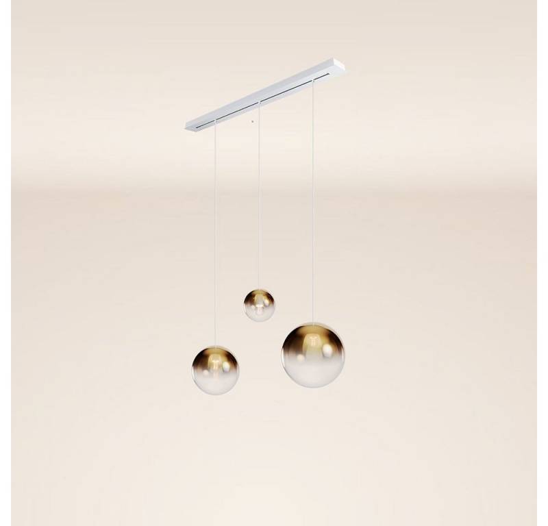 s.luce Pendelleuchte Orb Esstisch-Hängelampe 3-flammig 120cm Ø 20/30/40 Gold Verlauf von s.luce
