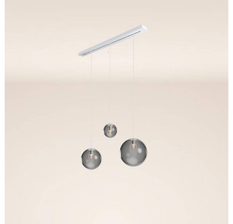 s.luce Pendelleuchte Orb Esstisch-Hängelampe 3-flammig 120cm Ø 20/30/40 Rauch von s.luce