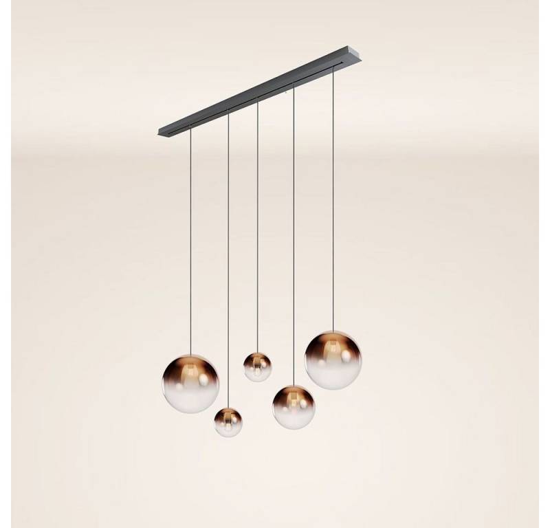 s.luce Pendelleuchte Orb Esstisch-Hängeleuchte 5-flammig 160cm Kupfer Verlauf von s.luce