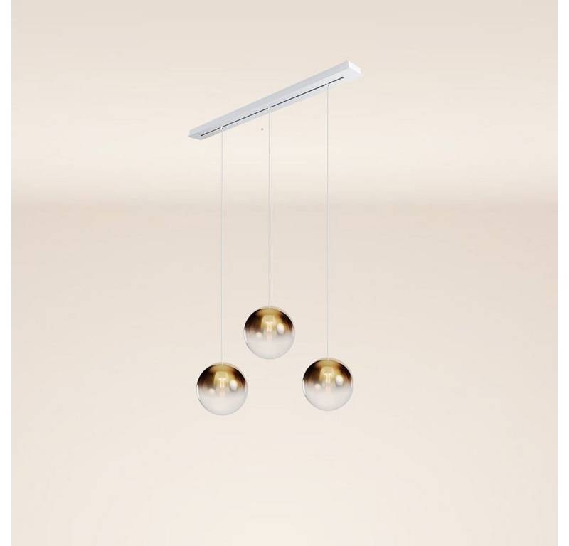 s.luce Pendelleuchte Orb Esstisch-Pendelleuchte 3-flammig 120cm Gold Verlauf von s.luce