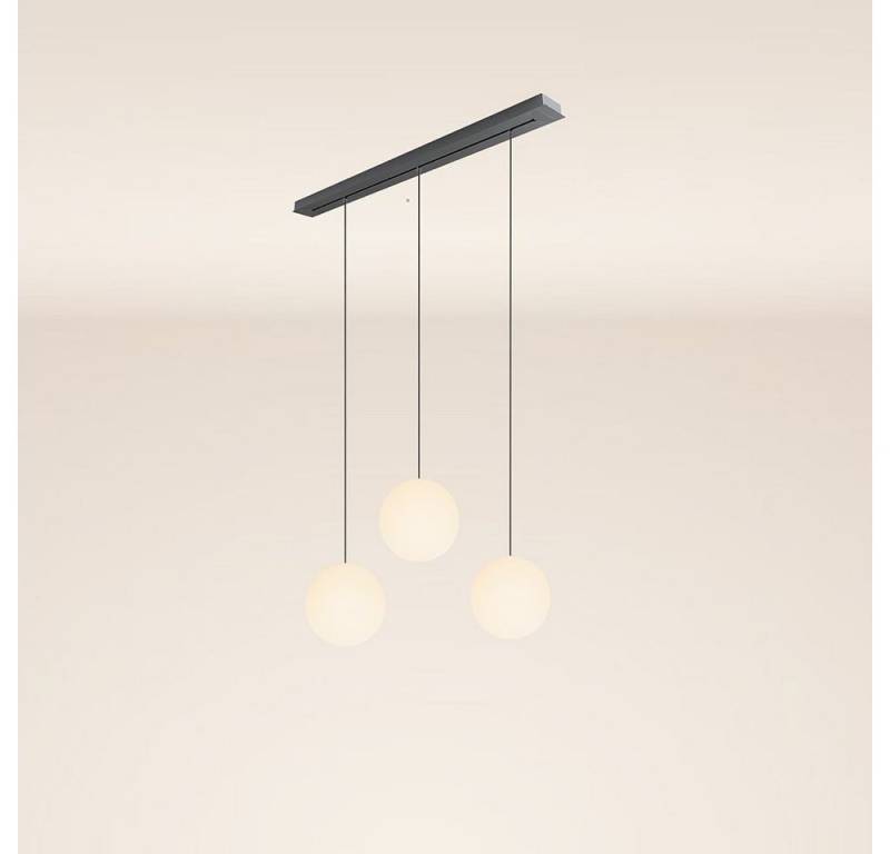 s.luce Pendelleuchte Orb Esstisch-Pendelleuchte 3-flammig 120cm Weiß von s.luce