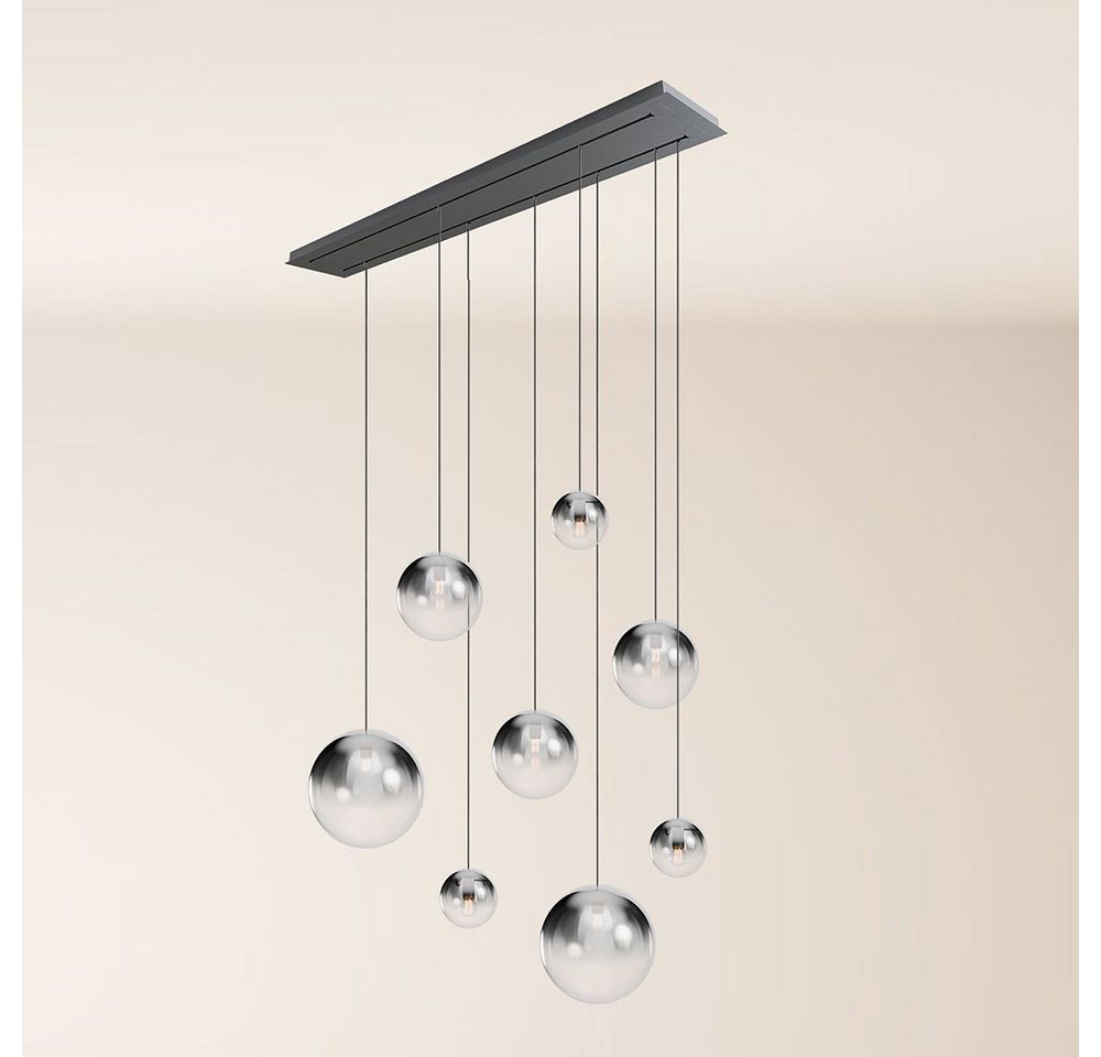 s.luce Pendelleuchte Orb Esstischleuchte 8-flammig 160cm 2-reihig Rauch Verlauf s.luce Pendelleuchte Orb Esstischleuchte 8-flammig 160cm 2-reihig Rauch Verlauf von s.luce