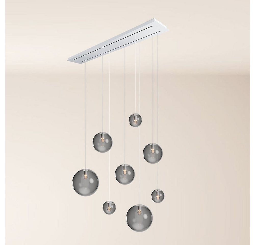 s.luce Pendelleuchte Orb Esstischleuchte 8-flammig 160cm 2-reihig Rauch s.luce Pendelleuchte Orb Esstischleuchte 8-flammig 160cm 2-reihig Rauch von s.luce