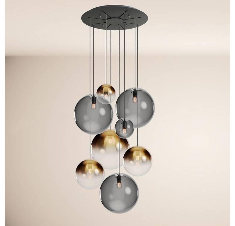 s.luce Pendelleuchte Orb Galerielampe 8-flammig Modular Gold Verlauf, Rauch von s.luce