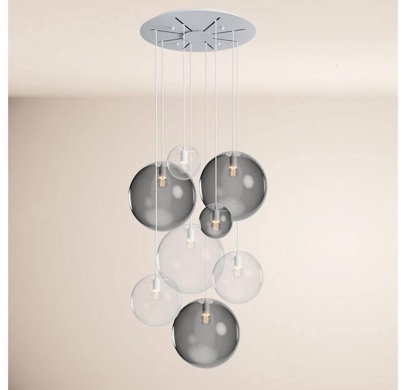 s.luce Pendelleuchte Orb Galerielampe 8-flammig Modular Rauch, Klar von s.luce