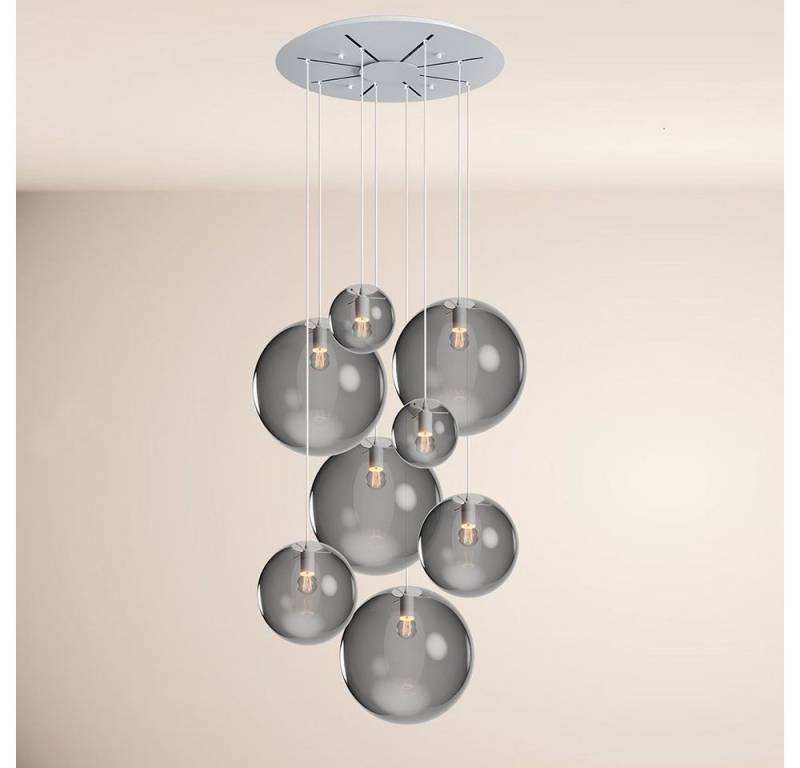 s.luce Pendelleuchte Orb Galerielampe 8-flammig Modular Rauch, Weiß von s.luce