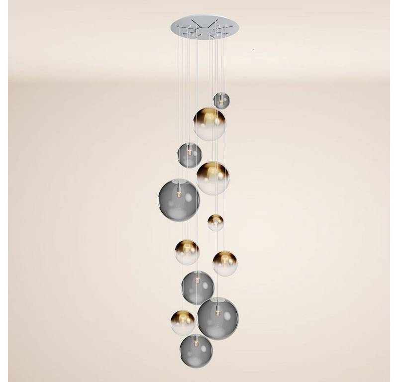 s.luce Pendelleuchte Orb Galerieleuchte 12-flammig Modular Gold Verlauf, Rauch von s.luce
