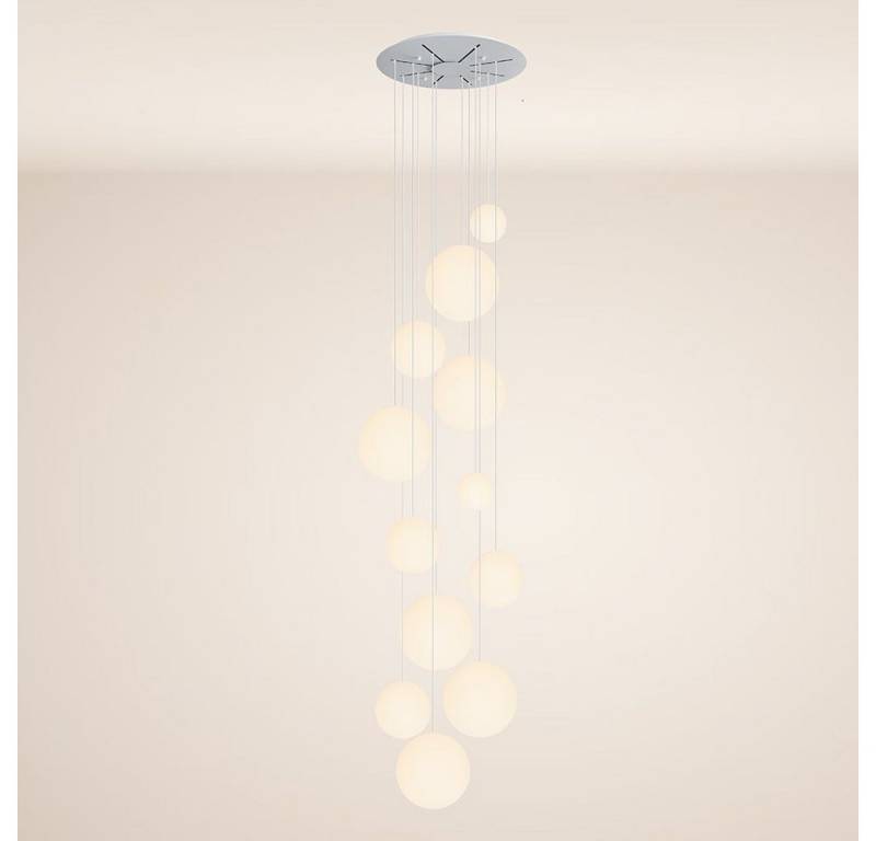 s.luce Pendelleuchte Orb Galerieleuchte 12-flammig Modular Weiß von s.luce