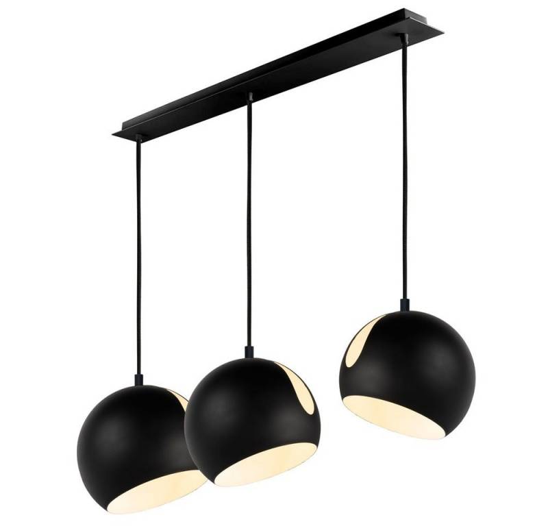 s.luce Pendelleuchte Pendelleuchte Ball 3-flammig mit Deckenschiene Schwarz von s.luce